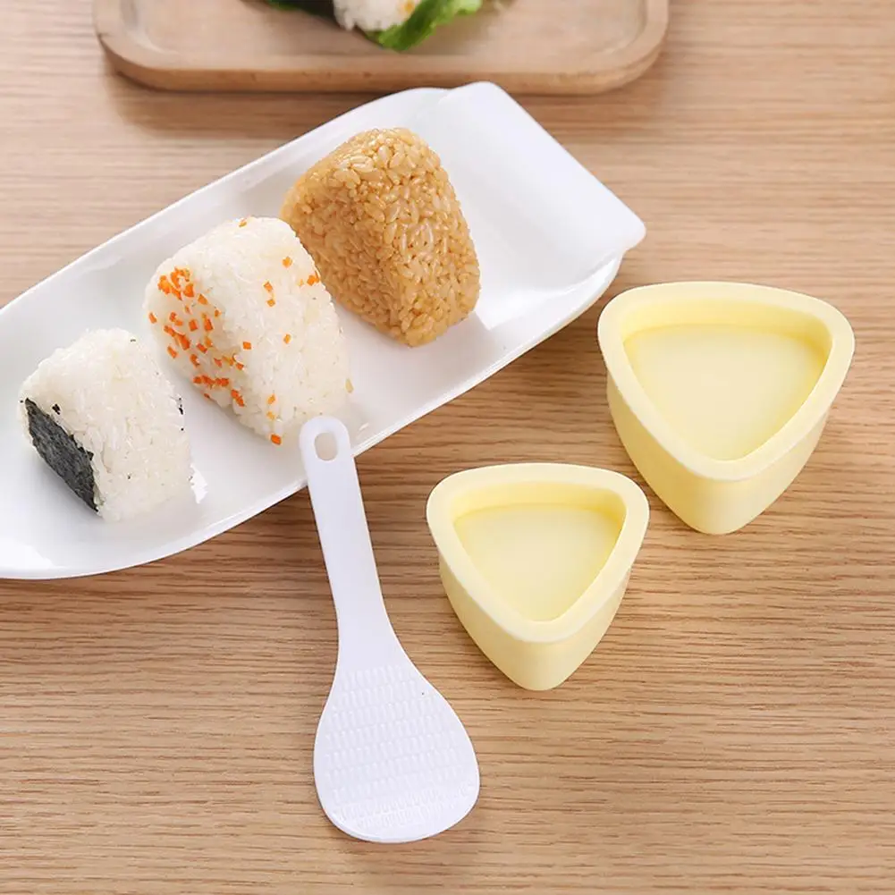 Onigiri Form, 3 Stück Reisform Musubi Maker, Musubi Maker Pressform, Dreieck Reis Ball Form Maker Sushi Form für Kinder Mittagessen Bento – Detail 6