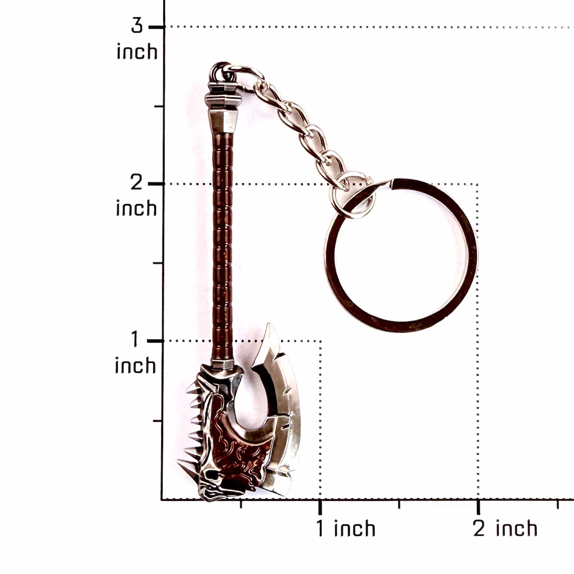 Anime Frostmourne Kuiersaila Ashbringer Xue Hou Schlüsselanhänger | Mini Metall-Schafskopf Löwenkopf Modell Schwert König Lich Llane Anhänger – Detail 2