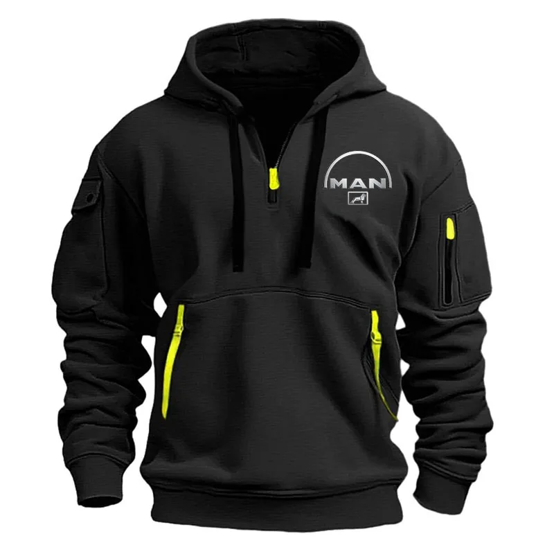 Half zipper Men's Hoodie Sweatshirts Printing New Spring Pullover Sports Top Male Hip-hop street oversized hoodies