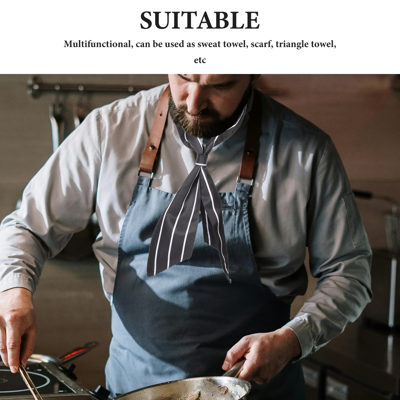 Professionele chef-kok sjaal polyester driehoek halsdoek bandana stropdas voor keuken culinair restaurant werkuniform decoratief