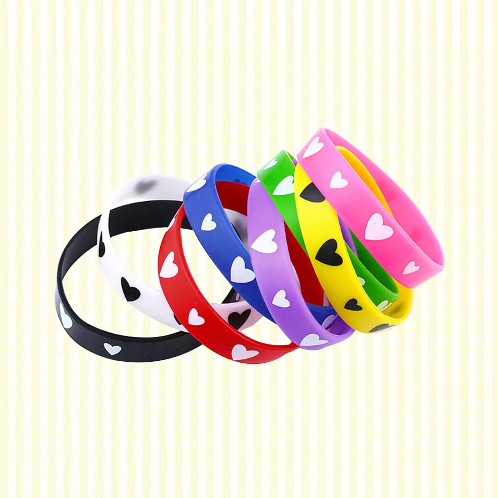 

20 Pcs y Color Wristb Wrist Bracelets Women Girls Waterproof Stretch Eco Friendly Gel