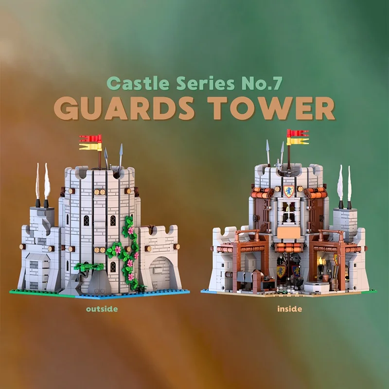 1192 قطعة MOC الحرس برج القلعة سلسلة رقم 7 الأسد نموذج اللبنات تجميع لعبة فكرة التعليم هدايا عيد الميلاد هدايا عيد ميلاد الاطفال #3