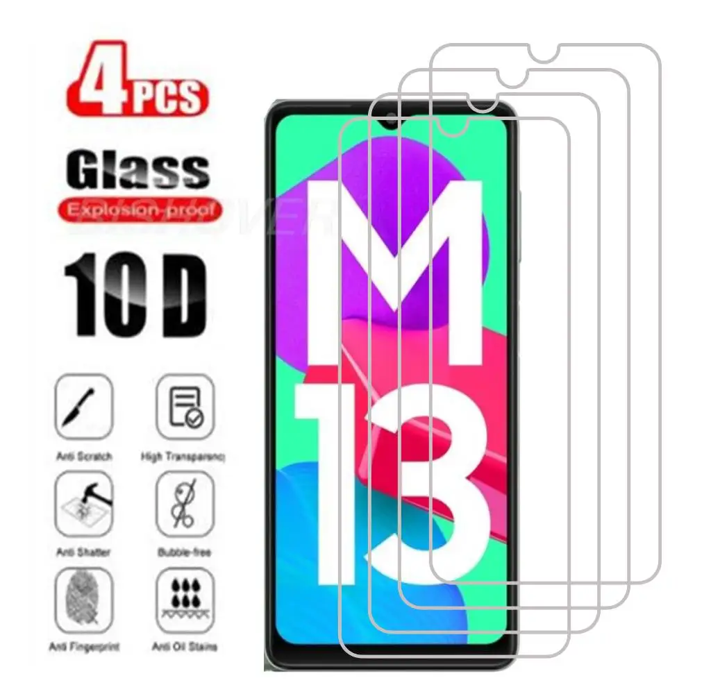 Tempered Glass Protective On For Samsung Galaxy M13 6.6" SamsungGalaxyM13 M 13 4G 5G Screen Protector SmartPhone Cover Film