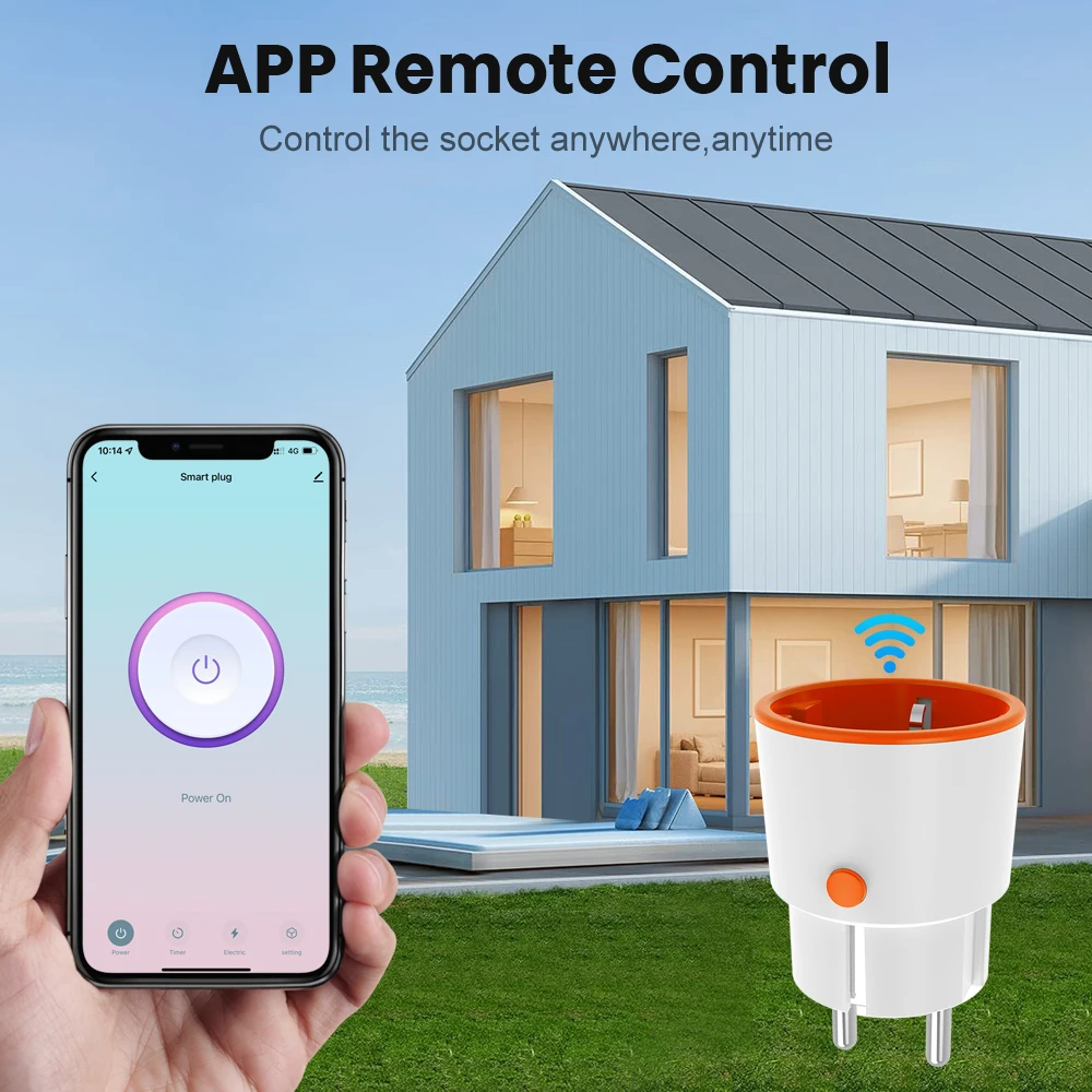 AVATTO Tuya WiFi/Zigbee Smart Plug EU with Power Monitor Smart Life App Remote Control Socket Outlet Works for Alexa Google Home