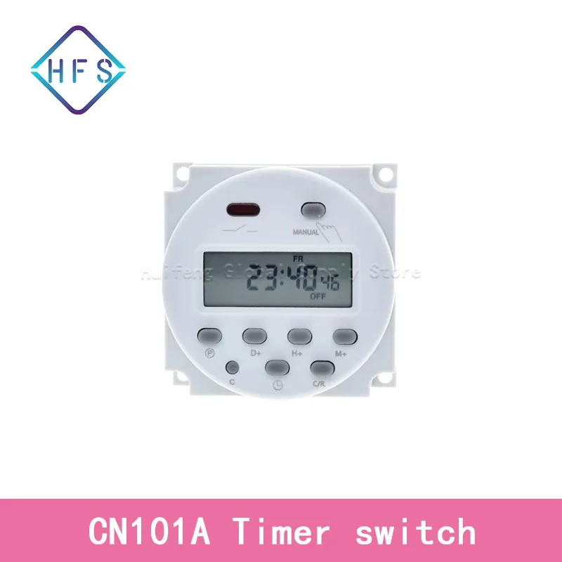 CN101A interruptor temporizador 12V 24V 110V 220V relé de tiempo para farolas cartelera fuente de alimentación temporizador interruptor de Control de tiempo