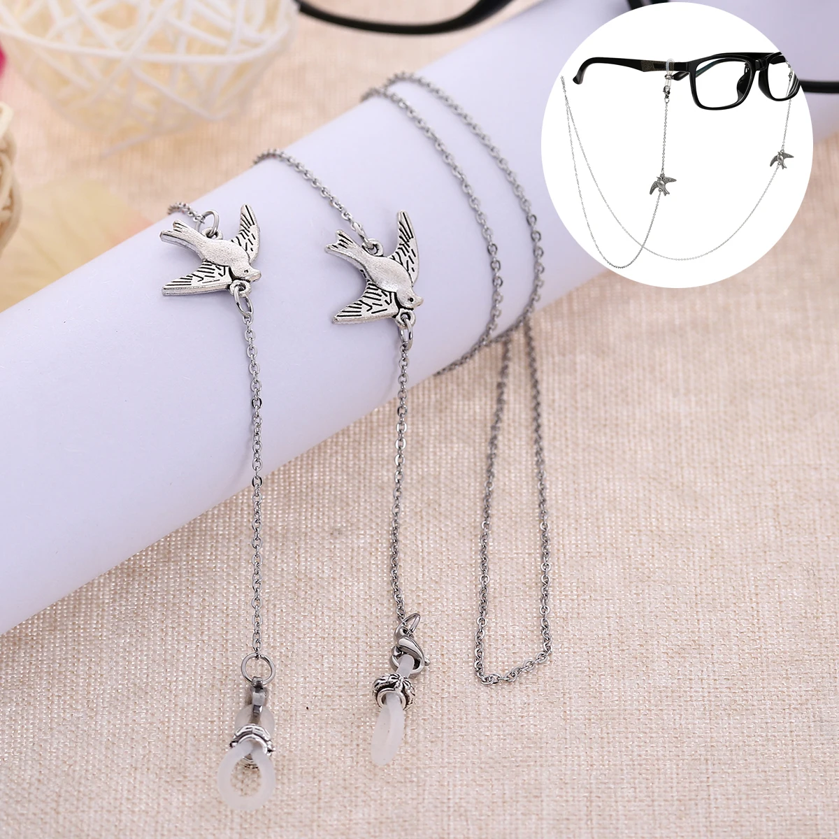 

Vintage Glasses Chain Eyeglass Cord Sunglasses Strap Lanyard Necklace Outdoor Hiking Rafting Basketball Reading Secure Fit