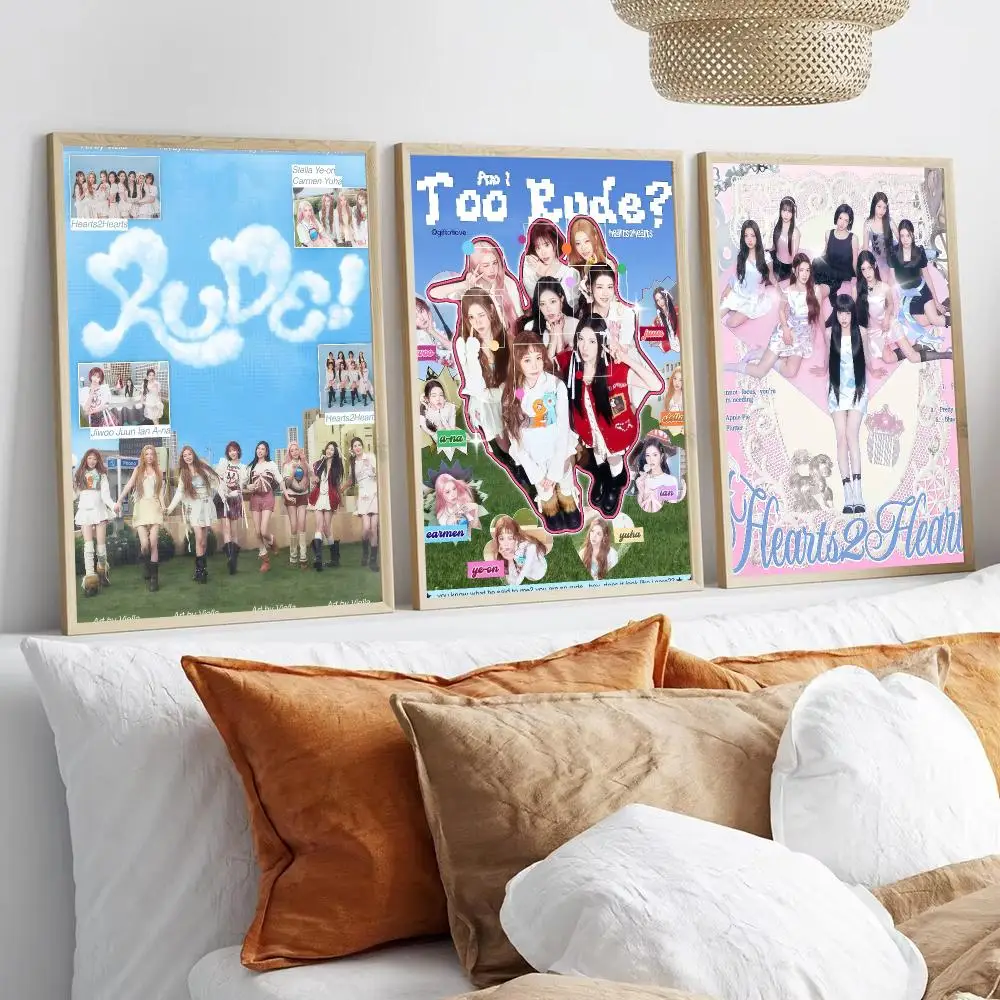K-Pop H-Hearts2Hearts Group Poster Wall Art Print Poster for Bedroom Living Room Home Decor Gift Artwork - view 3