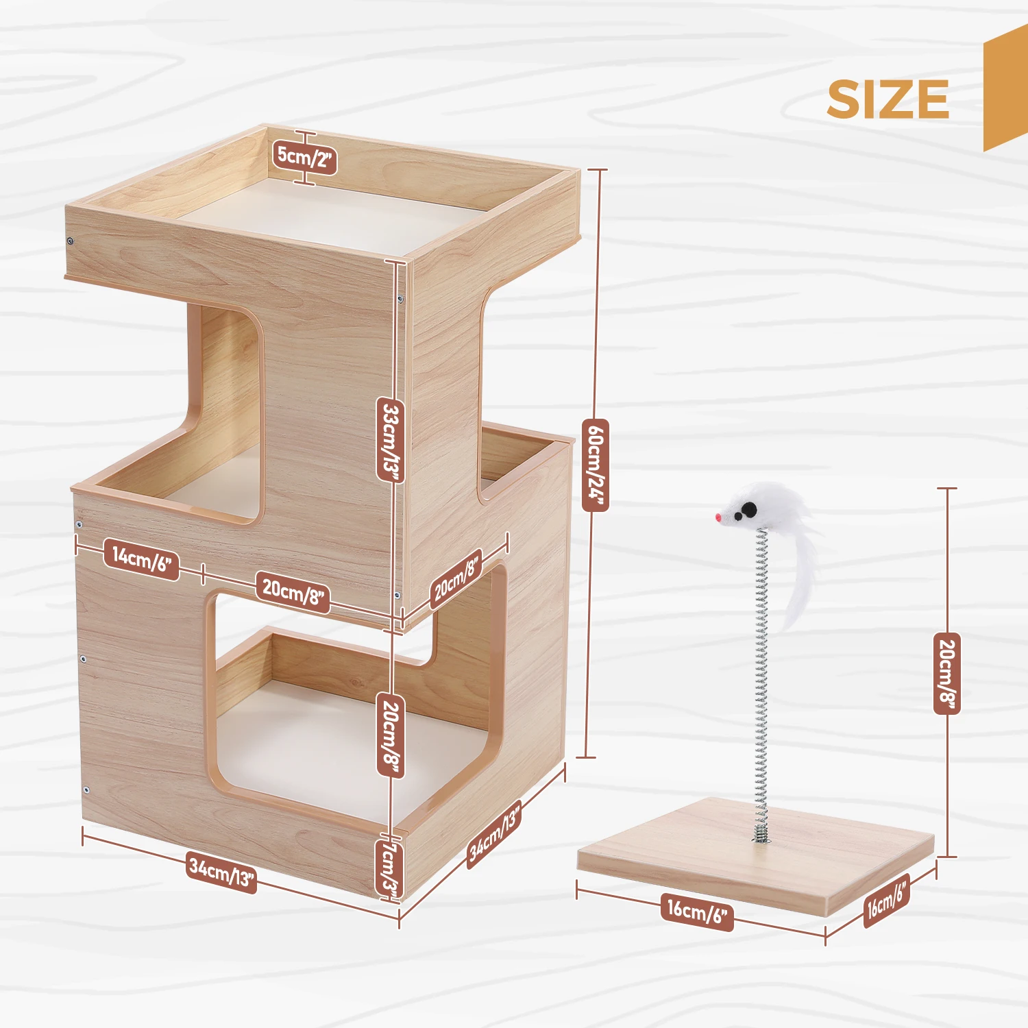 Wooden Cat Condo Tower 7