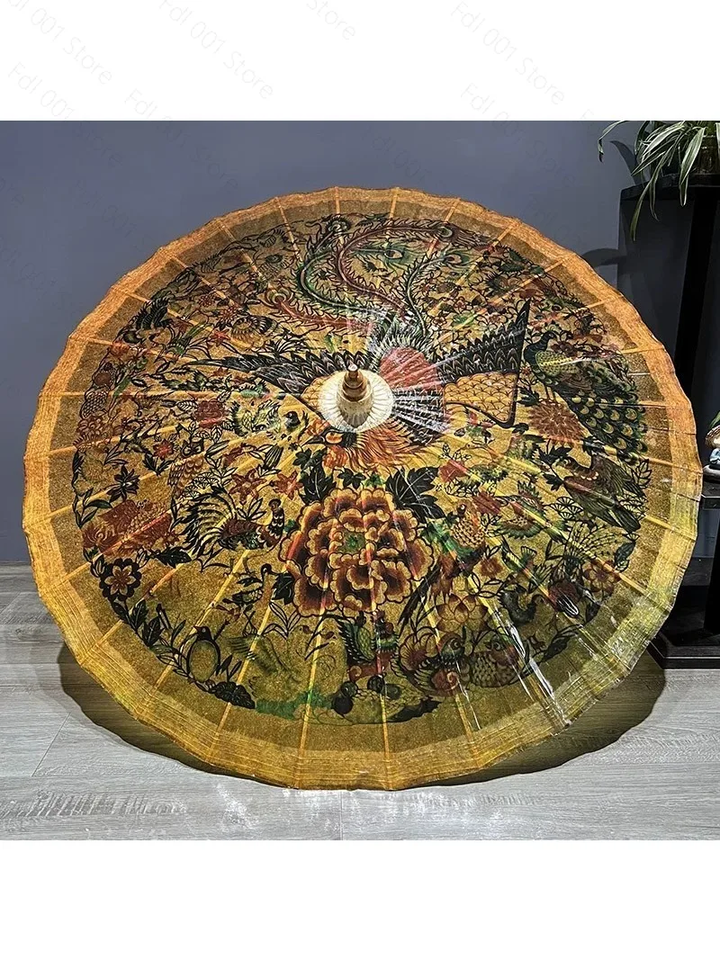 

Chinese Wind Oil-paper Umbrella Handmade Traditional Rain-proof Sun-proof Men's and Women's Ancient Hanfu Prop Umbrella