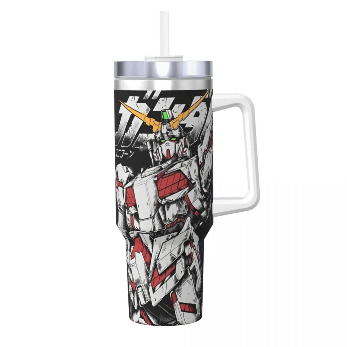 Gundam Tumbler Cold and Hot Water Bottle Portable Stainless Steel Coffee Mug Graphic Camping Car Mugs