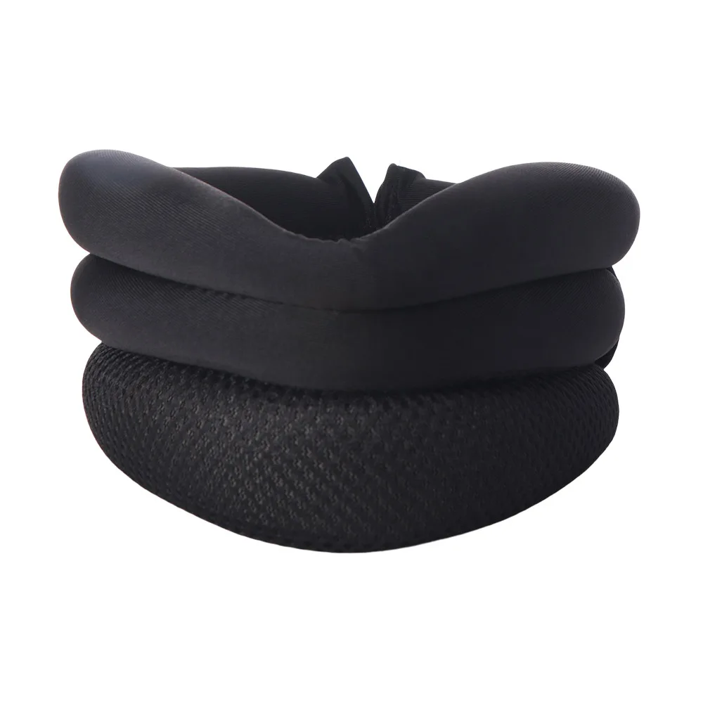 Soporte de cuello de espuma suave y duradero para hombre, almohadas para la cabeza firmes elásticas ajustables, transpirables, de tres etapas, para esguince, cuello Cervical