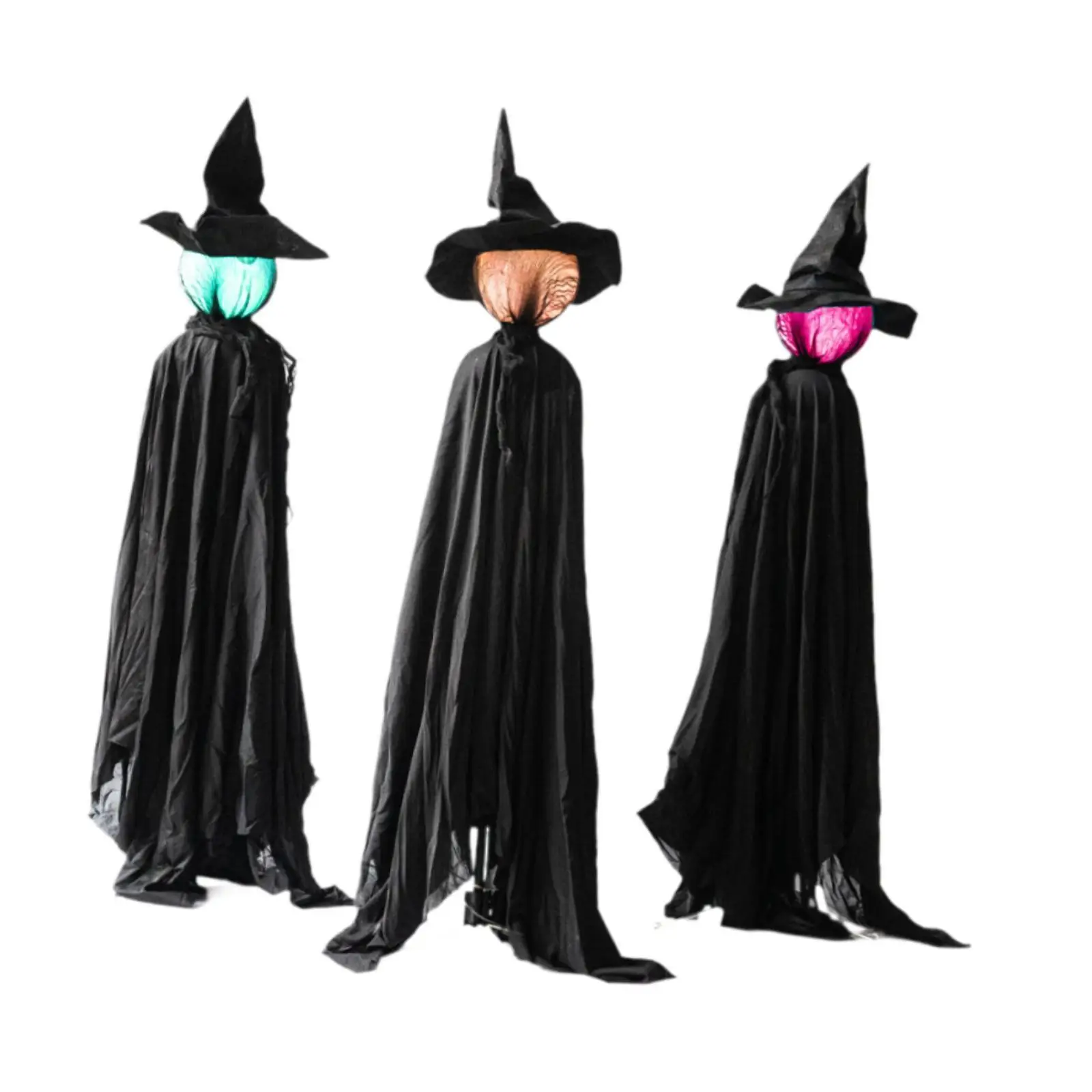 3Pcs Halloween Wizard Lamp Prank Props Outdoor Decor Home Festival Decoration Scary Decor Yard Lawn Horror Layout Witch Stake