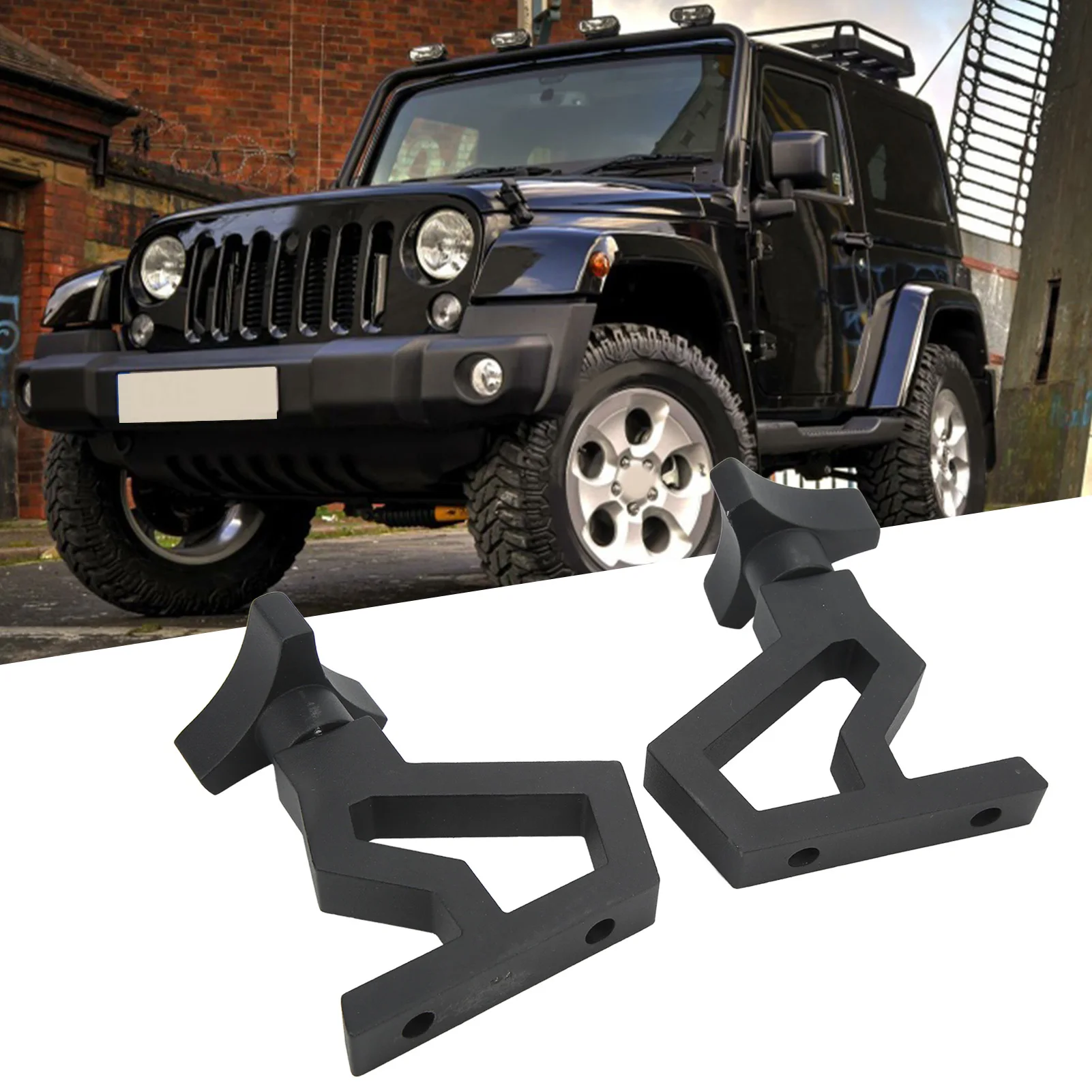 Jack mounting accessory for Jee p Wrang ler JK (2007 - 2018): Made of aluminum alloy, non-destructive installation.