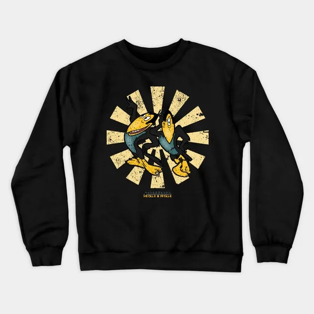 

Autumn and Winter Style Retro - Cartoon - Fun Sweatshirt, "Cartoon Duel" Graphic for A Trendy and Witty Look