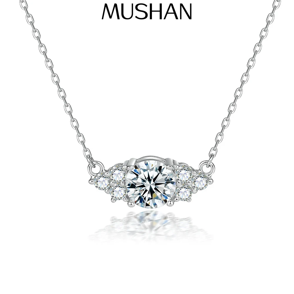 

MuShan Luxury Jewelry 925 Sterling Silver Necklace Zircon 5A Lariat Party for Women 18K Gold Plated Premium Jewelry Pendant