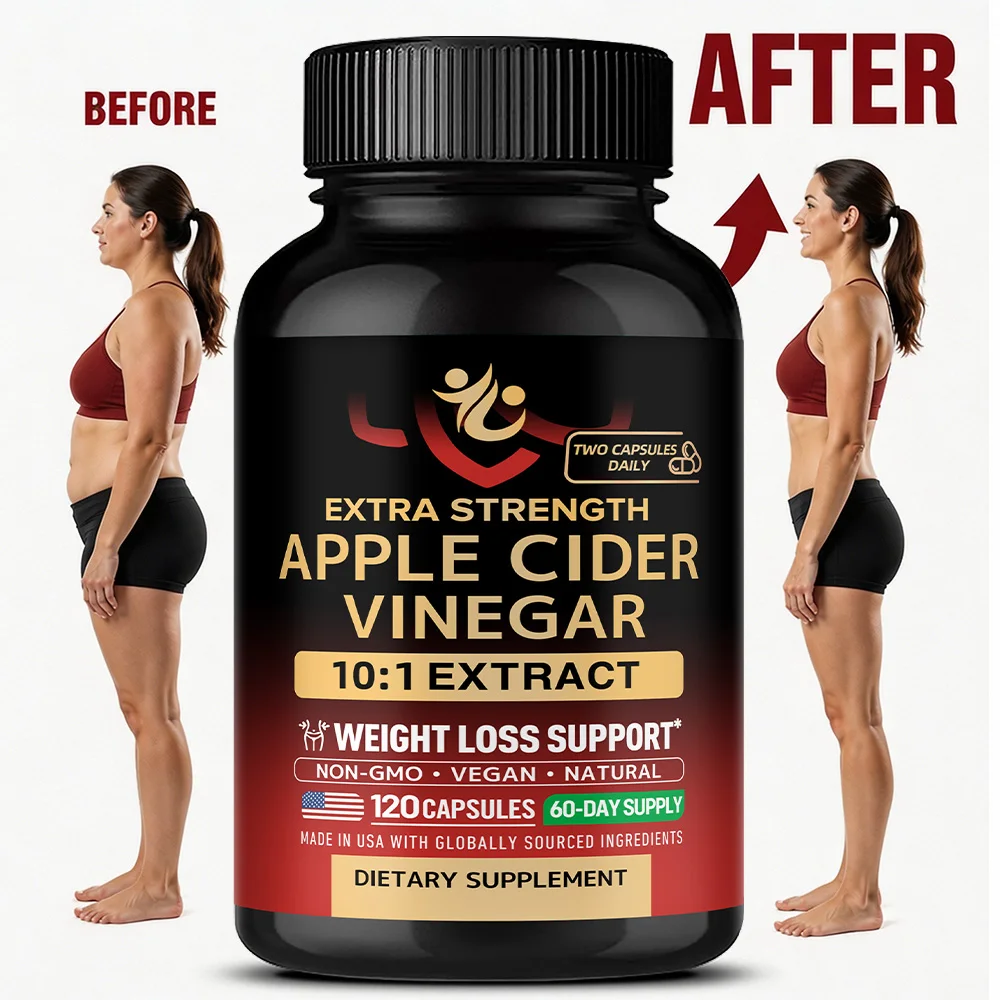 Digestion Capsules, Detox & Weight Management, Supports Bloating Relief & Constipation Support, with Apple Cider Vinegar