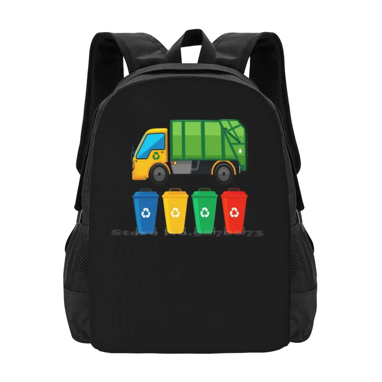 

Garbage Truck Hot Sale Schoolbag Backpack Fashion Bags Birthday Funny Garbage Man Recycling Idea Christmas Waste Profession