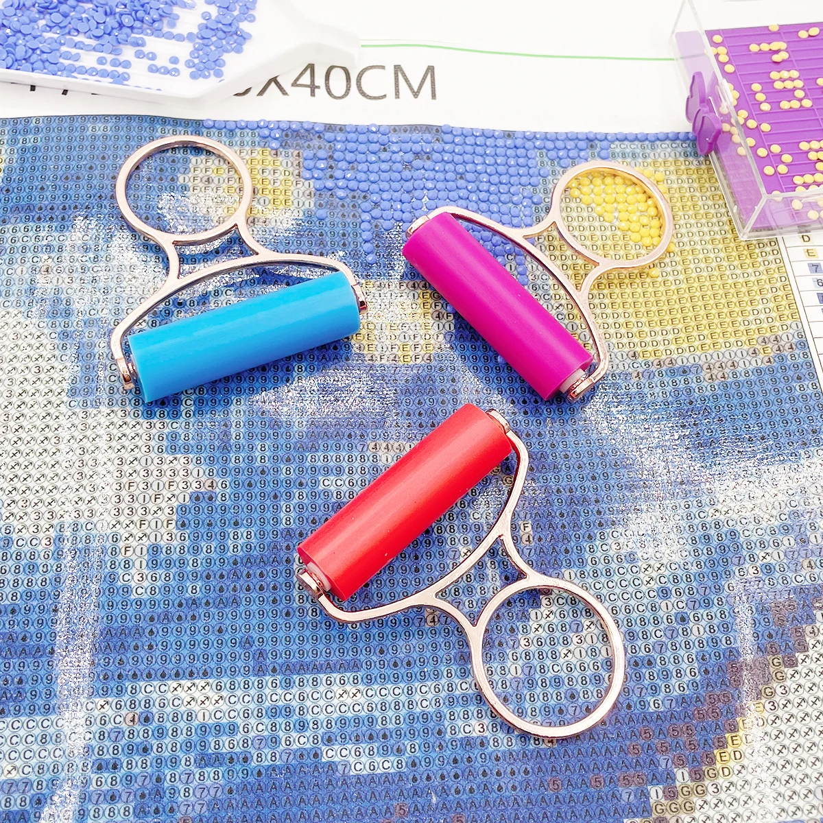 1pc Diamond Painting Tool Stainless Steel Metal Roller Pen Roller Diamond Painting 5D Diamond Moasic Art Stainless Steel Tip