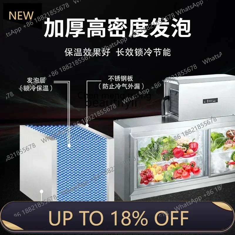

Z189 Wall-mounted refrigeration Wall-mounted display Embedded refrigeration commercial refrigerator hanging cabinet