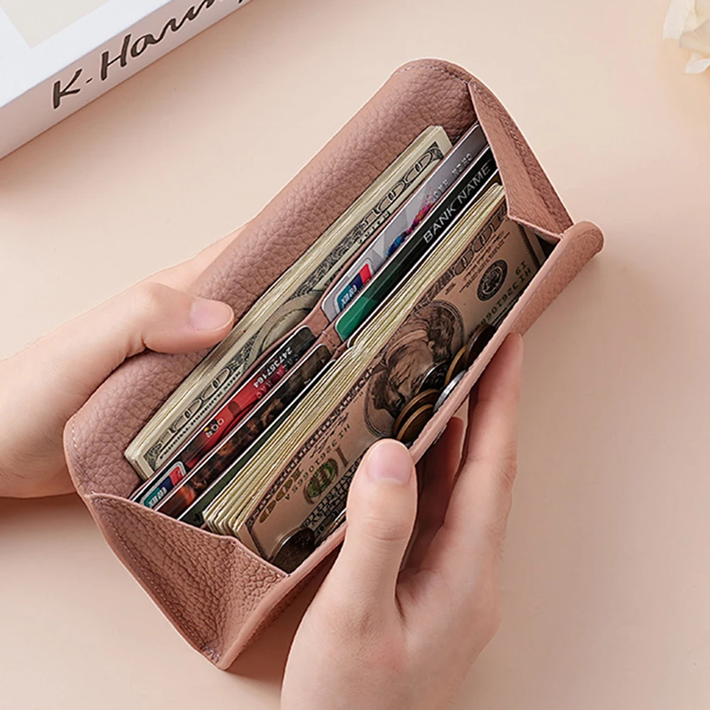 Persoanlized Letters Women Long Clutch Wallet Genuine Leather Custom Name Female Card Holder Phone Purse Bag Lady DIY Gift view 4