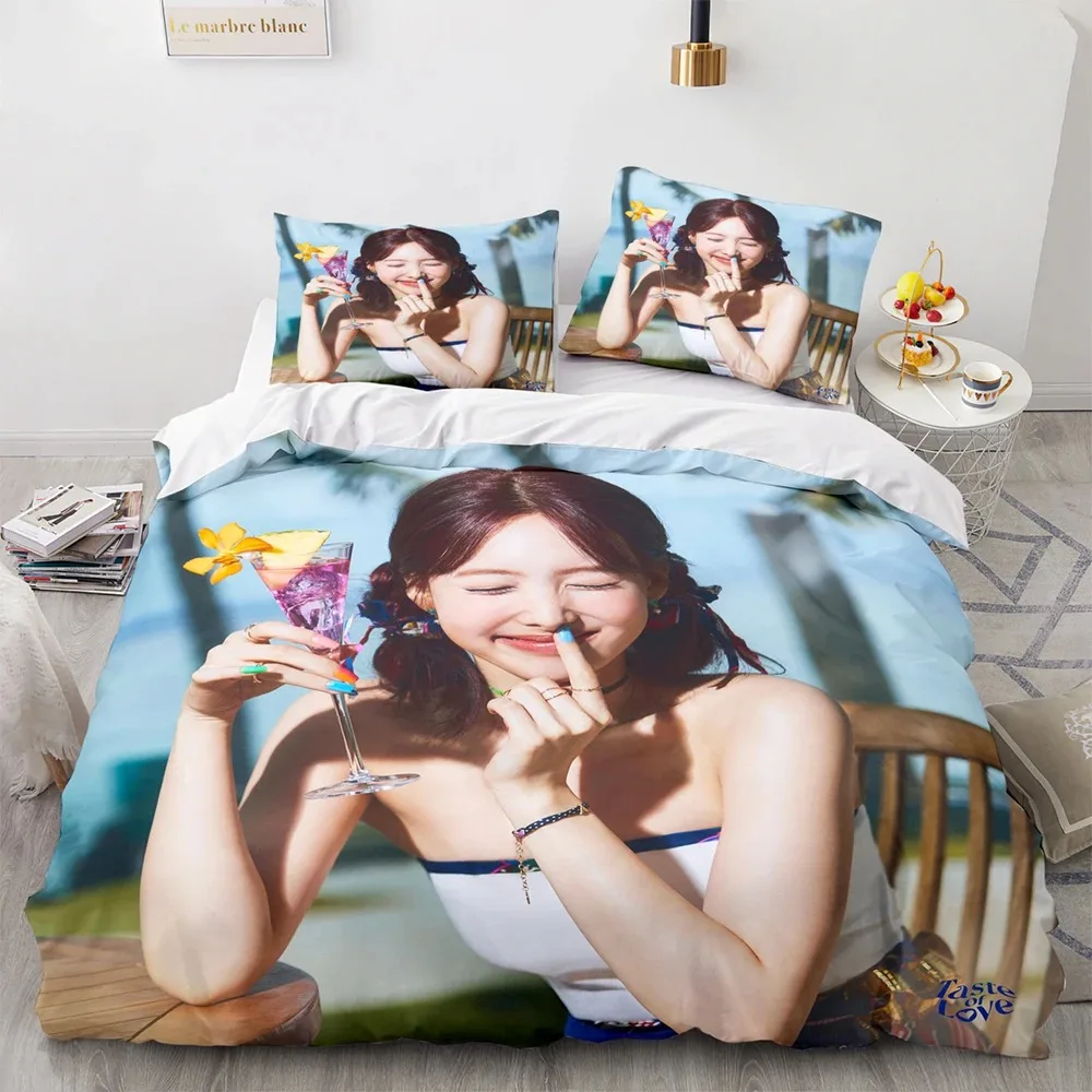 Korean actress Bedding Set Single Twin Full Queen King Size beautiful Bed Set Aldult Kid Bedroom Duvetcover Sets 3D Print 035