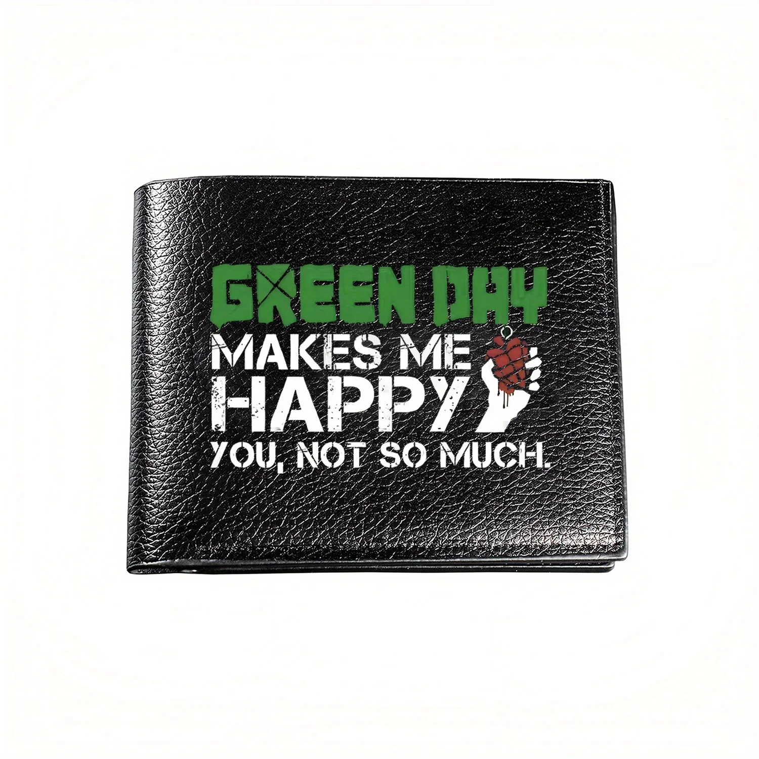 

Green Day Makes Me Happy You Not So Much Деловой мужской повседневный элегантный простой практичный качественный кошелек Стильный принт Графика C