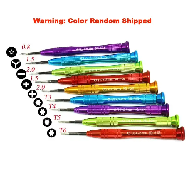 Wkrętaki magnetyczne wkrętaki do śrub DIY narzędzie do demontażu telefonu Phillips 1.5mm szczelinowe 2.0mm Torx Pentalobe Y typ T3 T4 T5 T6