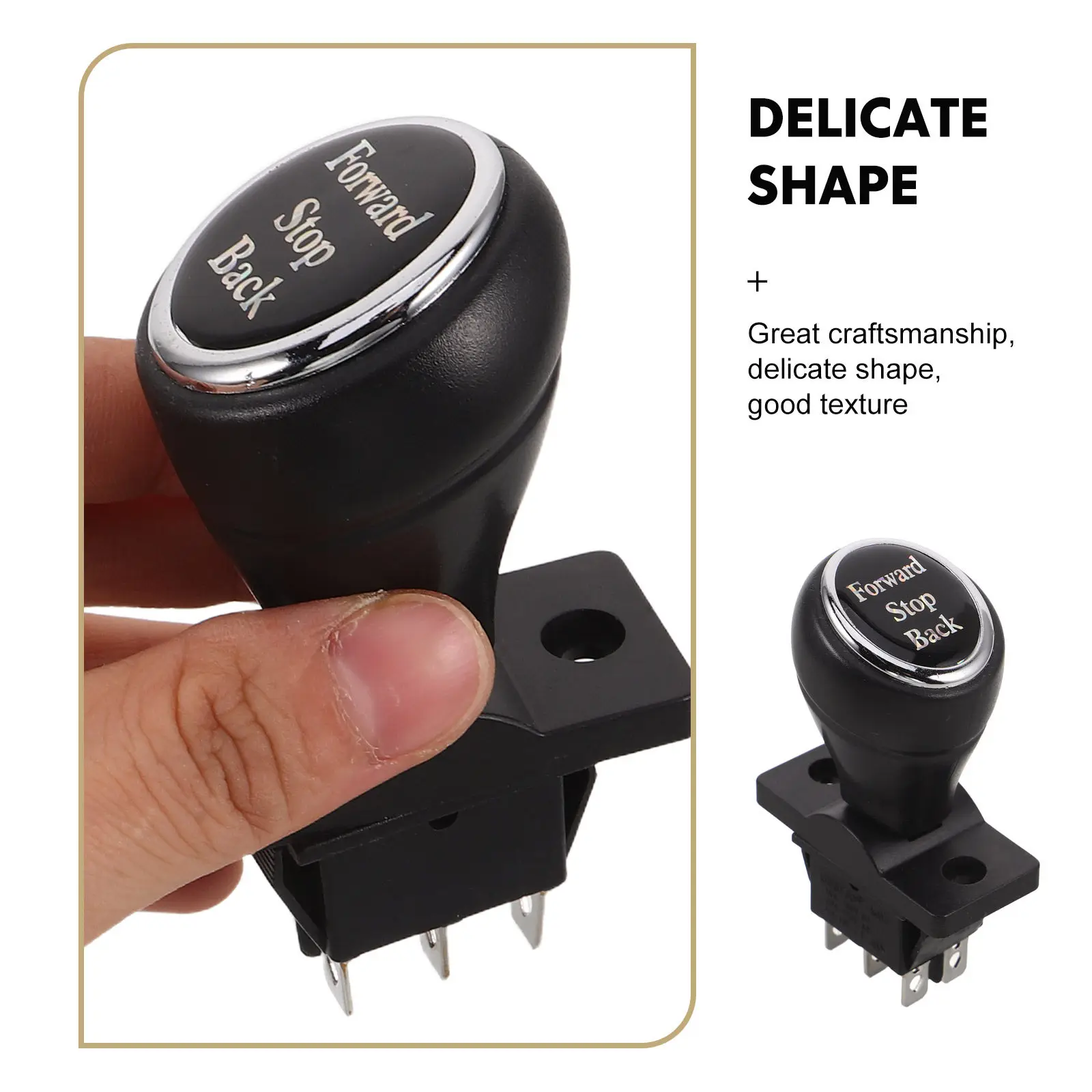 Kids Electric Car Forward Stop Backward Shift Switch Electric Wheel Shift Rod Automatic Reset Joystick Fixed Hole Design