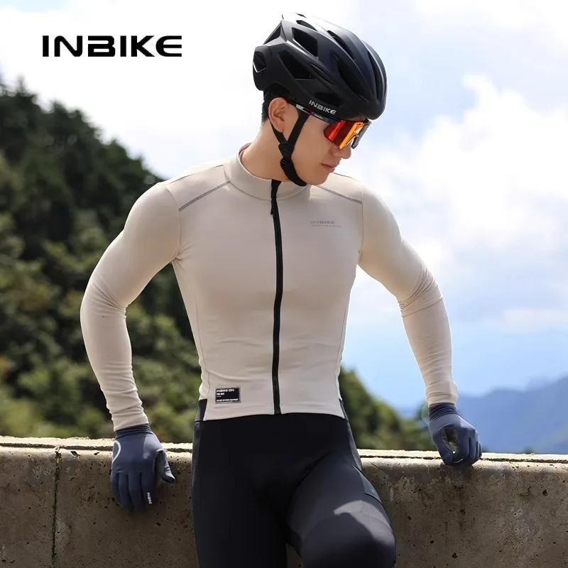 

INBIKE Men's Cycling Jersey Soft Fleece Interior Quick-Dry Fabric Multi-Pocket Design for Sports Bicycle Enthusiasts