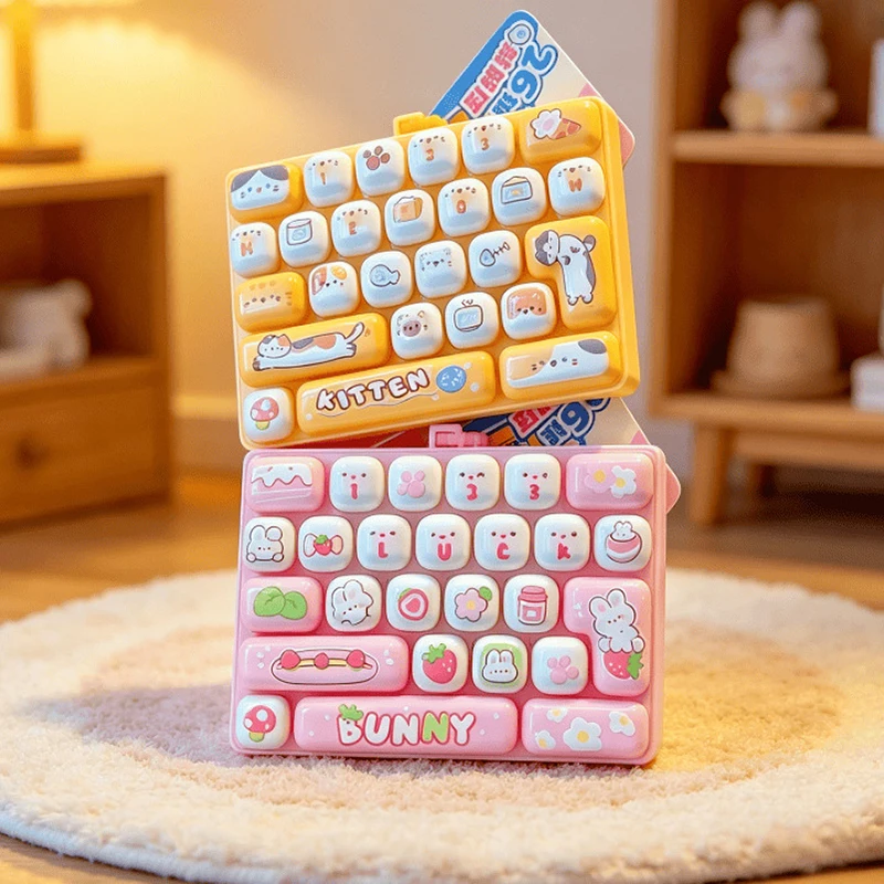 Tragbare Mini 26-Tasten Mechanische Tastatur Schlüsselanhänger Clicker Fidget Stressabbau Angstlinderung Geschenk Kreativer Rucksackanhänger – Detail 13