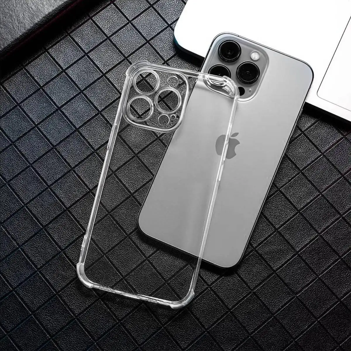Coque iPhone transparente résistante aux chocs et aux chutes 16 15 14 13 12 11 Pro Max 8 Plus XR XS Max coque arrière transparente en silicone