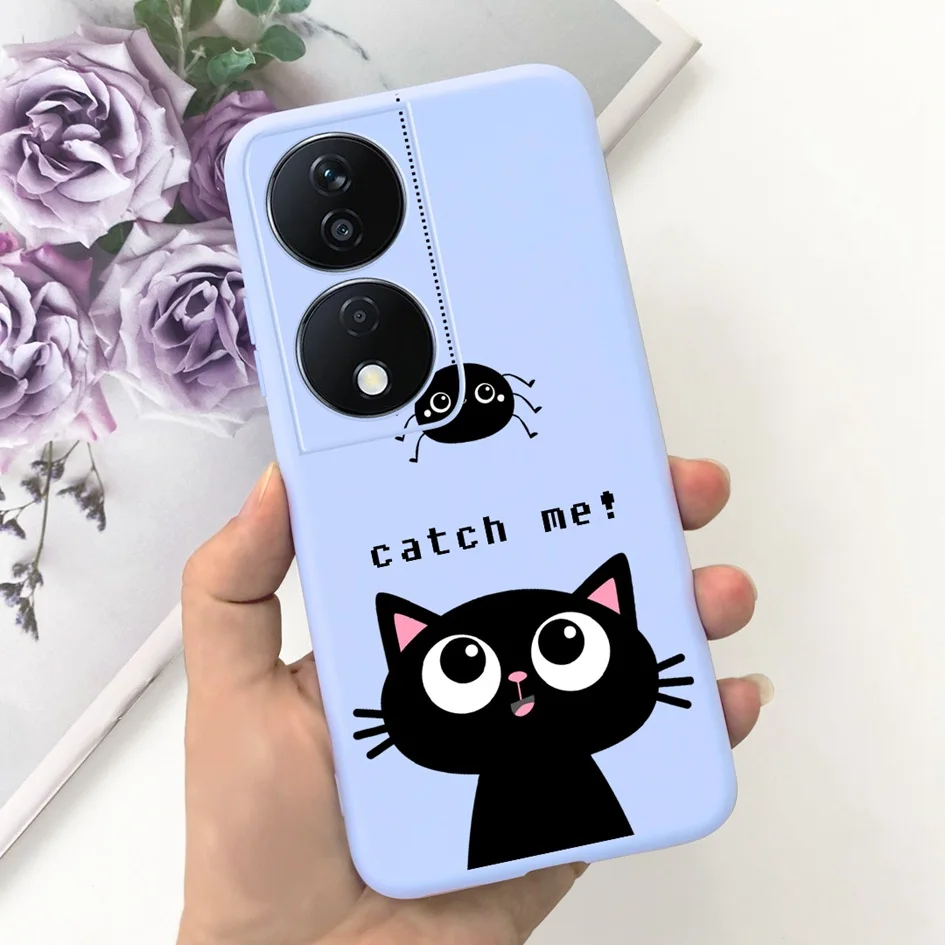 For Honor X7b Case CLK-LX1 CLK-LX2 CLK-LX3 Protective Cover Cute Astronaut Daisy Soft Silicone Funda For HonorX7b X 7B 5G Bumper view 4