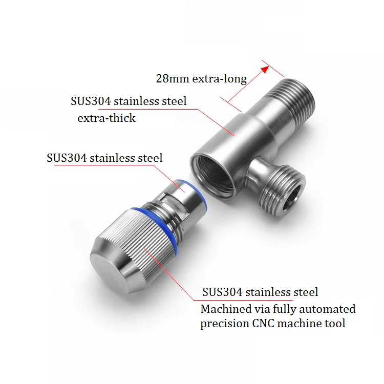 Imagem -05 - Viborg-válvula Angular de Extra Grossa Par Extra Grossa sem Chumbo Válvula Angular Extra Longa Válvula de Parada Ks-a11 Aço Inoxidável