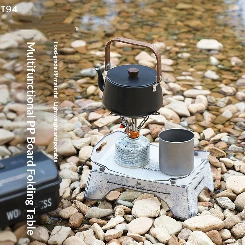 NestPicksNew Ultralight PP Folding Camping Table Mini Portable Heavy Duty For Hiking Picnic Outdoor Travel Gear