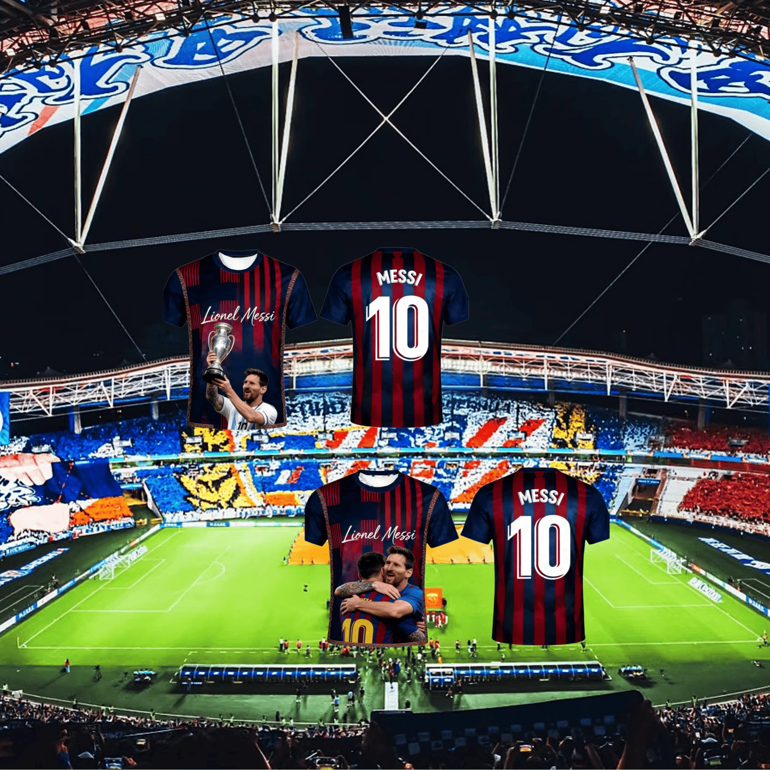 Sommer 2026 #   Messi Nr. 10 #   Klassisches gestreiftes T-Shirt-Shorts-Sportset für Herren und Damen, lockeres, schnell trocknendes Jersey-Geschenk für Kinder