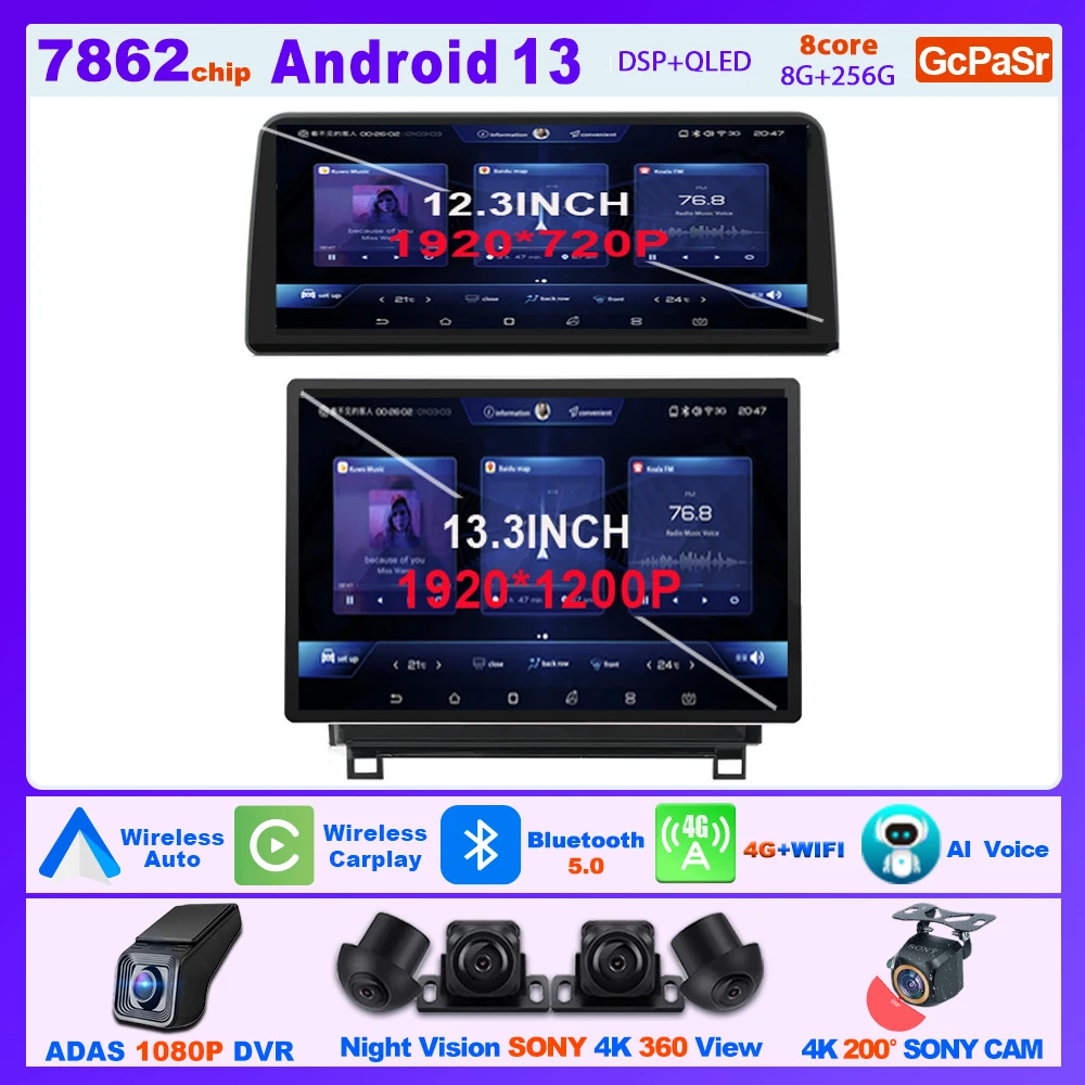 Carplay Android For TOYOTA TUNDRA SEQUOIA 2013-2019 Car Radio Multimedia Video Player Intelligent System 4G DVD Wifi GPS Display