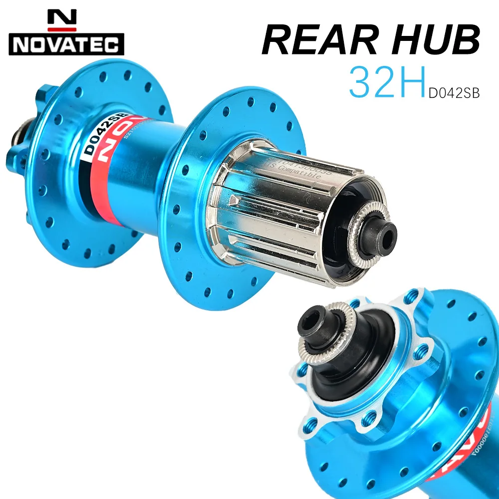 Novatec D041SB D042SB Hub MTB Bicycle Disc Card Brake Hub 28/32/36 Holes 6-Bolt Disc Brake 8/9/10/11 speed HG hub Body