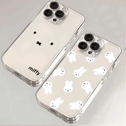 Etui na telefon Cartoon Miffys Kawaii do iPhone'a 16 15 14 13 12 11 Mini Pro Max X XR XSMax 7 8 Plus SE20 Transparent Cover