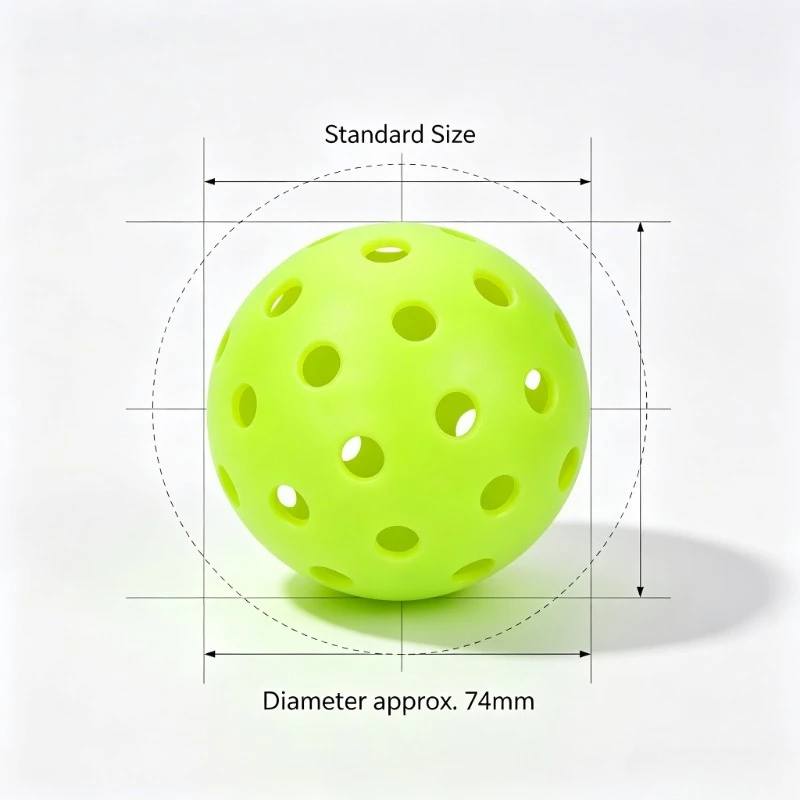 Paquete de 12 Pelotas de Pickleball de 74 mm, Duraderas, con 40 Orificios, 26 g, para Exteriores, para Competición