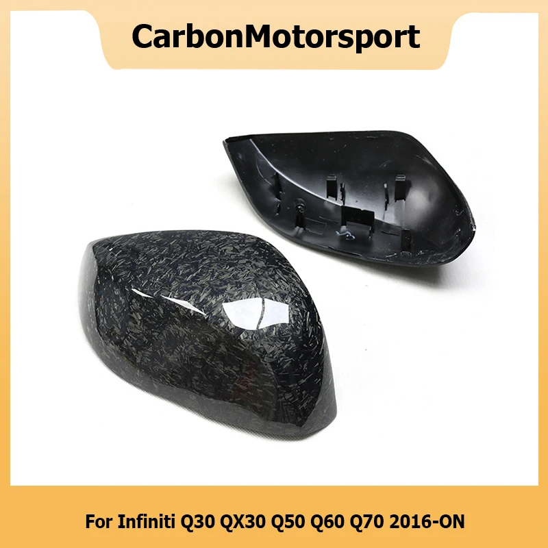 Añadir encendido/reemplazo estilo fibra de carbono puerta lateral cubierta de espejo retrovisor para Infiniti Q30 QX30 Q50 Q60 Q70 2016 2017 2018 Up