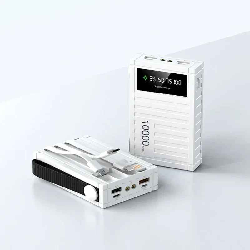 고용량 파워뱅크 50000mAh 초고속 충전 휴대용 파워뱅크 내장형 4개 케이블 아이폰 삼성 화웨이용