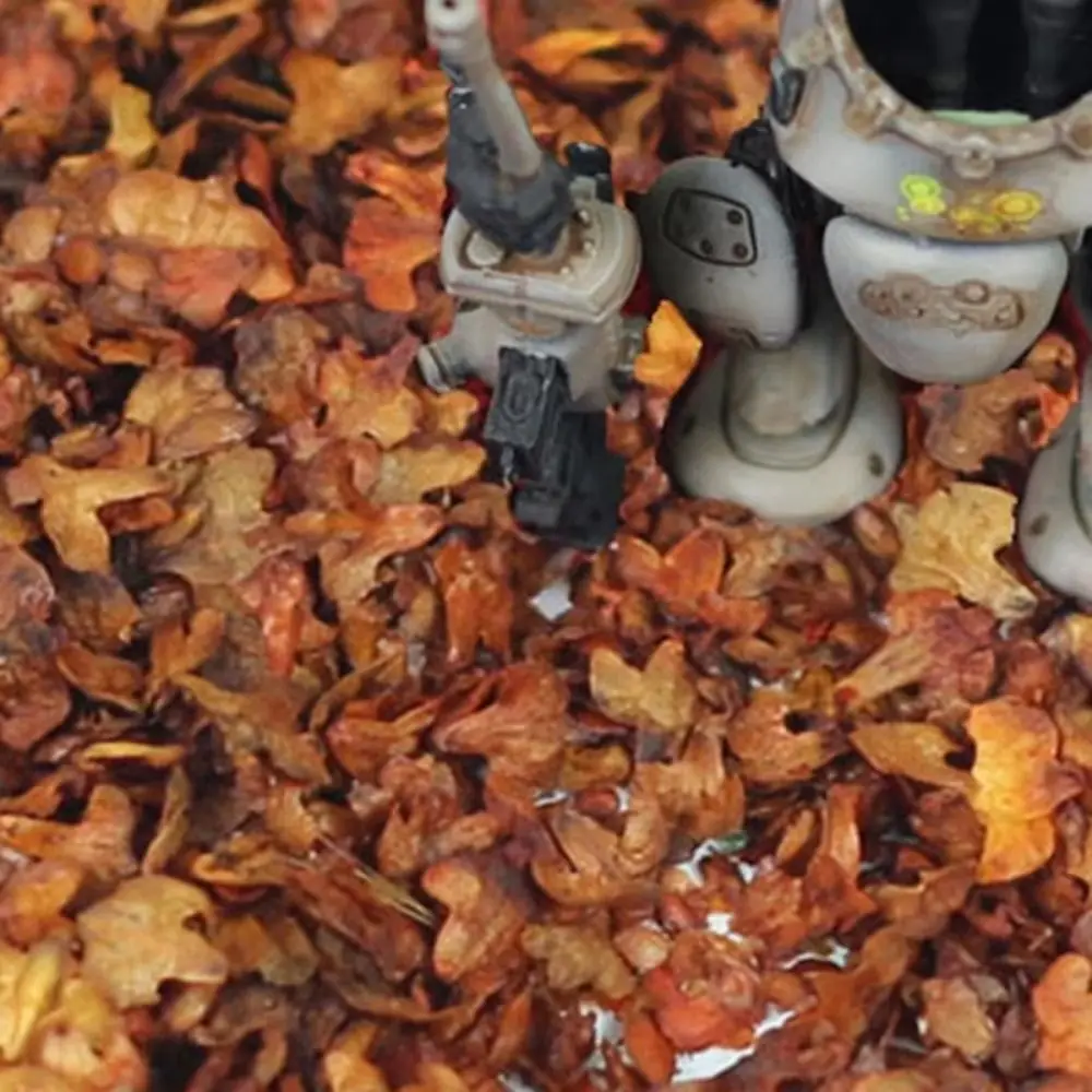 Modelo estático de folhas em miniatura, modelo de layout de terreno em miniatura, cena micro paisagem, folhas de grama, 35ml, faça você mesmo, folha em miniatura