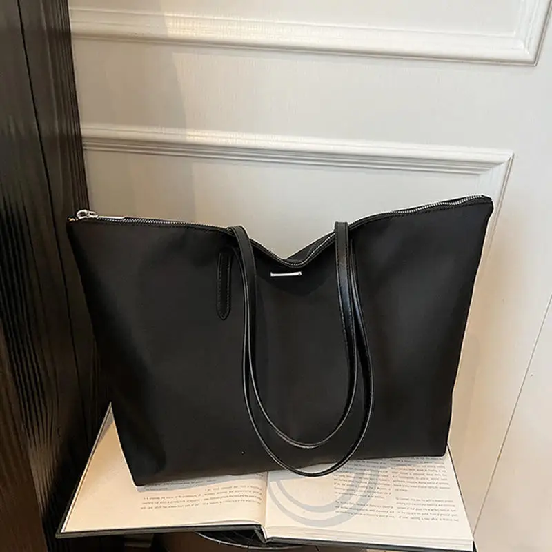 

Large Capacity Waterproof Commuter Shopping Tote Bag Design Women's Handbag French Style Horizontal L Shape