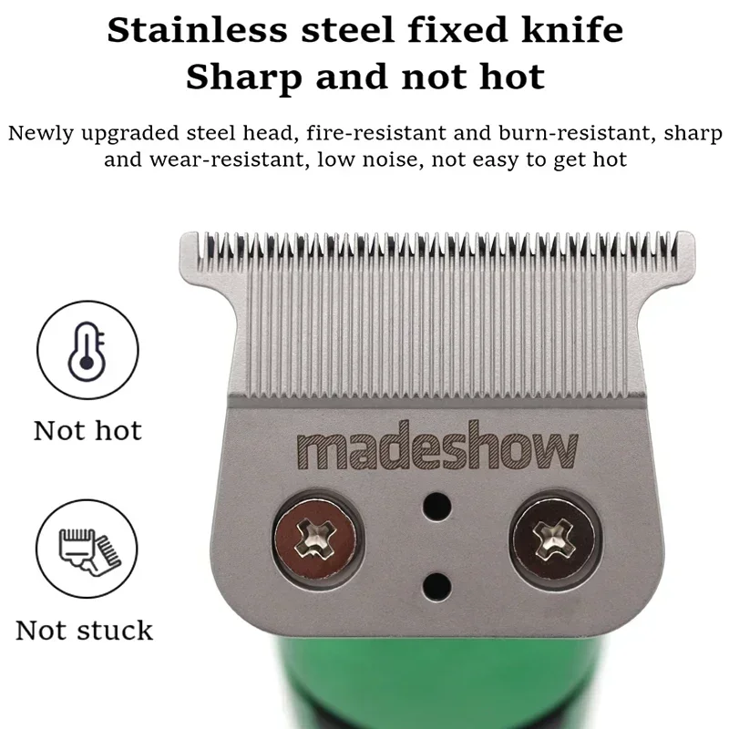 KULLIANG R55 Green Professional Electric Trimmer for Man Oil Head Carving Salon 7200RPM Barber Shop Clipper Oil Head GTX Blade