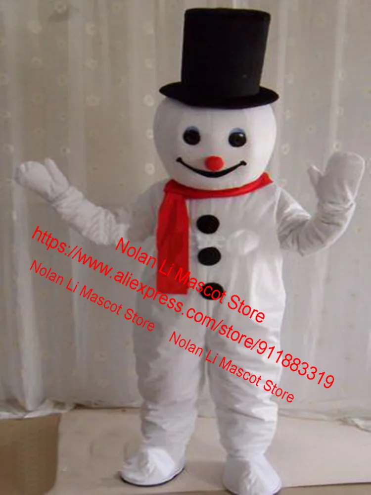 High Quality Snowman Mascot Costume Walking Cartoon Character Cosplay Advertising Promotional Party Adult Size Holiday Gift 047