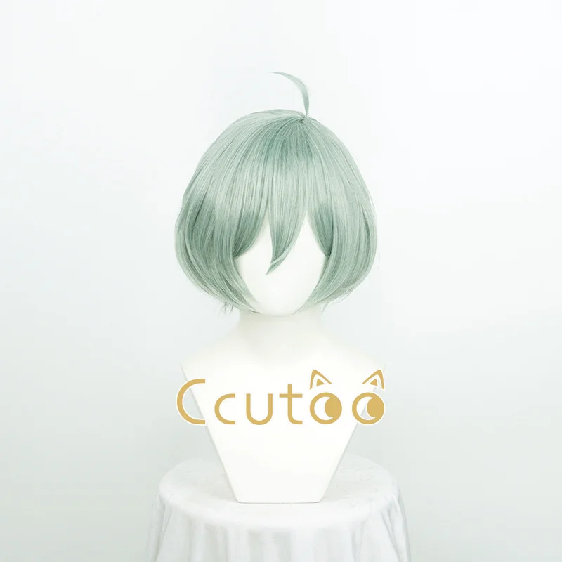 IDOLiSH7 ISUMI HARUKA Light Green Short Game Role Play Synthetic Hair Carnival Halloween Party Cosplay + Free Wig Cap