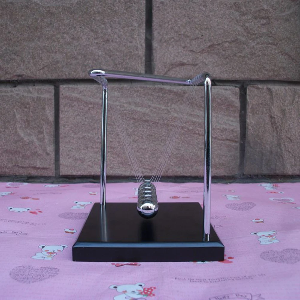 

Solid Wood Newton Pendulum Ball Desktop Office Decor Gift Home Study Room Z-Shaped Science Educational Physics Demonstrator