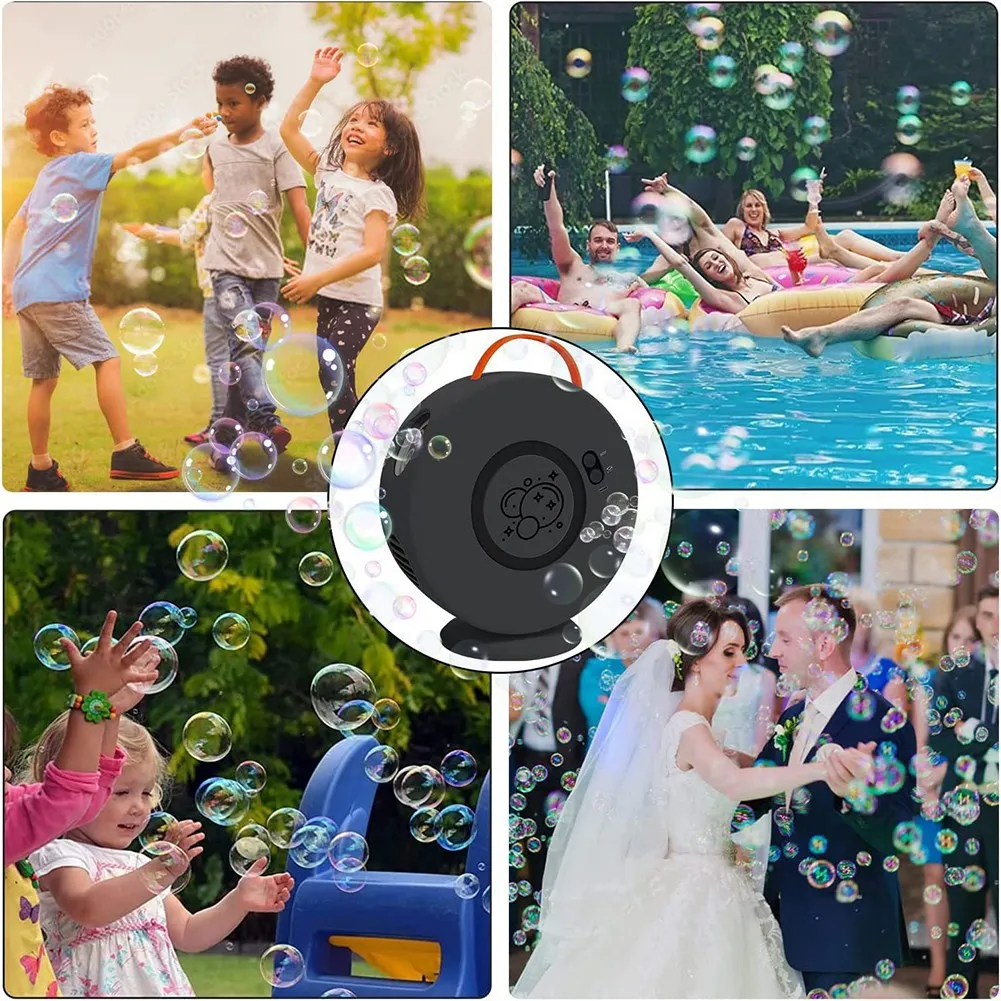 Bubble Machine For Kids , Rechargeable Bubbles Blower Maker For Outdoor , Automatic Rotating 90°&360° Bubble Toys