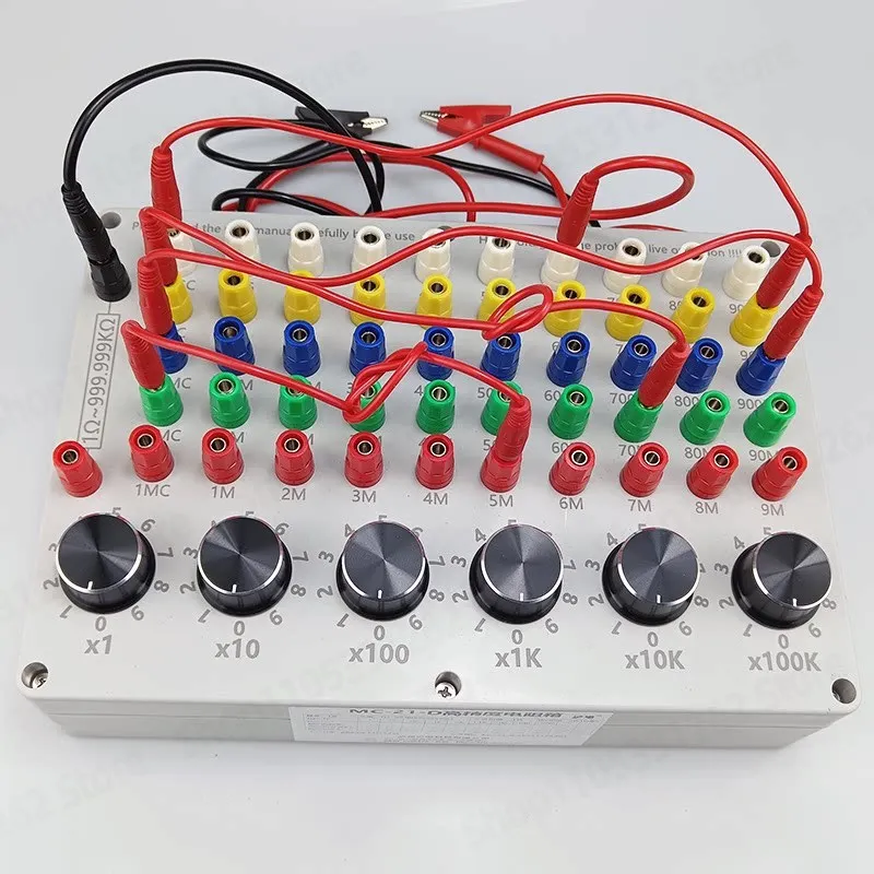 MC-21 High Precision Resistance Box, Adjustable Decade Box for School Lab Experiment Teaching