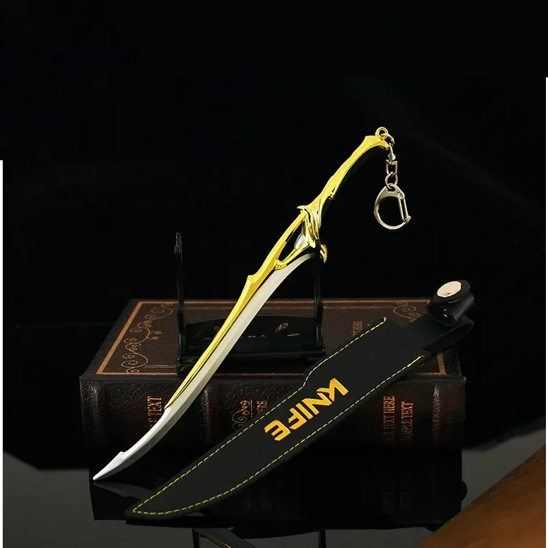 21cm Valorant Melee Cool Weapon Eternal Sovereign Keychain Peripheral Metal Model Butterfly Knife Machine Style Elite Gift Toys